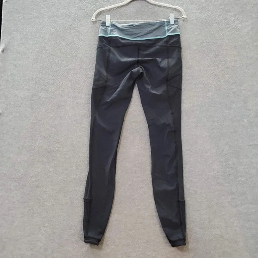 Lululemon Women Activewear Pants 8 Black Leggings Pockets Mid Rise 30 in‎ Inseam